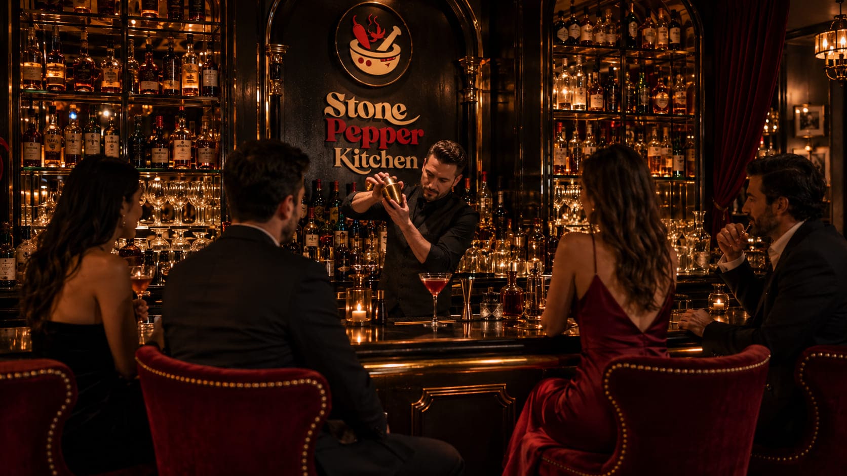 Bar koktajlowy Stone Pepper Kitchen z obsługą